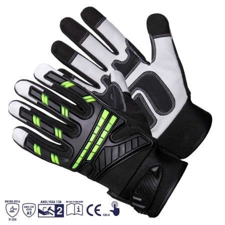 High Dexterity, Anti-vibration, Anti-abrasion Touchscreen Work Gloves