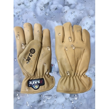 Water and Oil Resistance Winter Leather Gloves